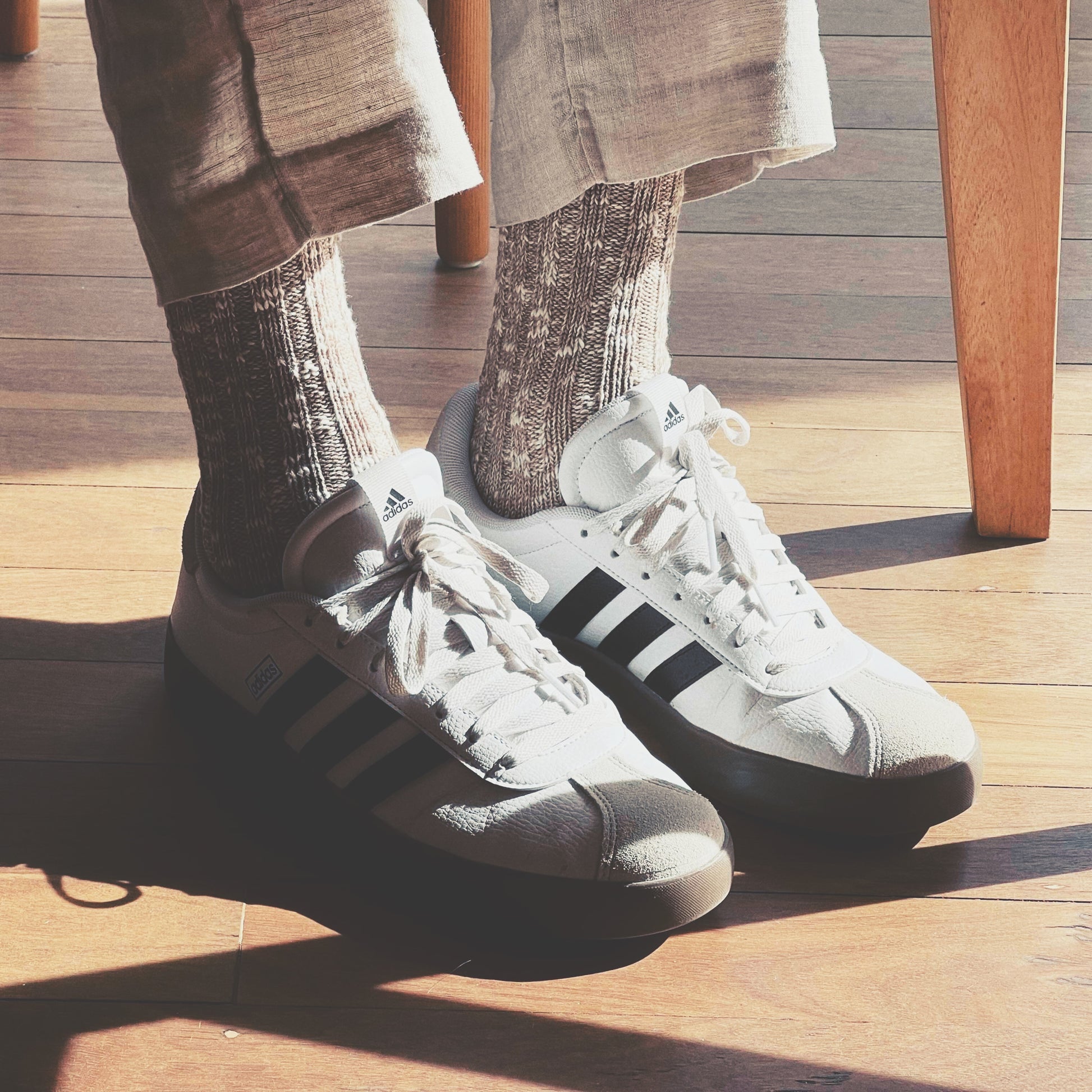 Beige cotton socks