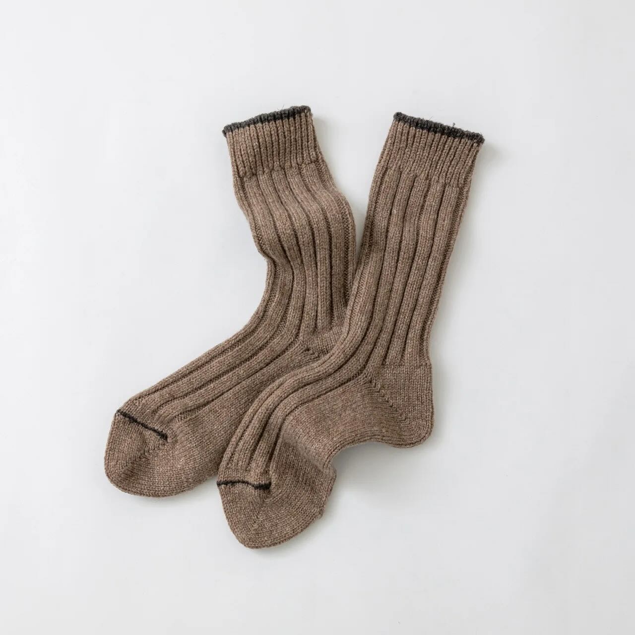 Brown thick wool socks