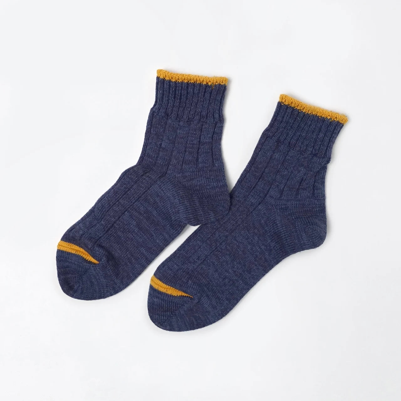 linen quarter socks denim