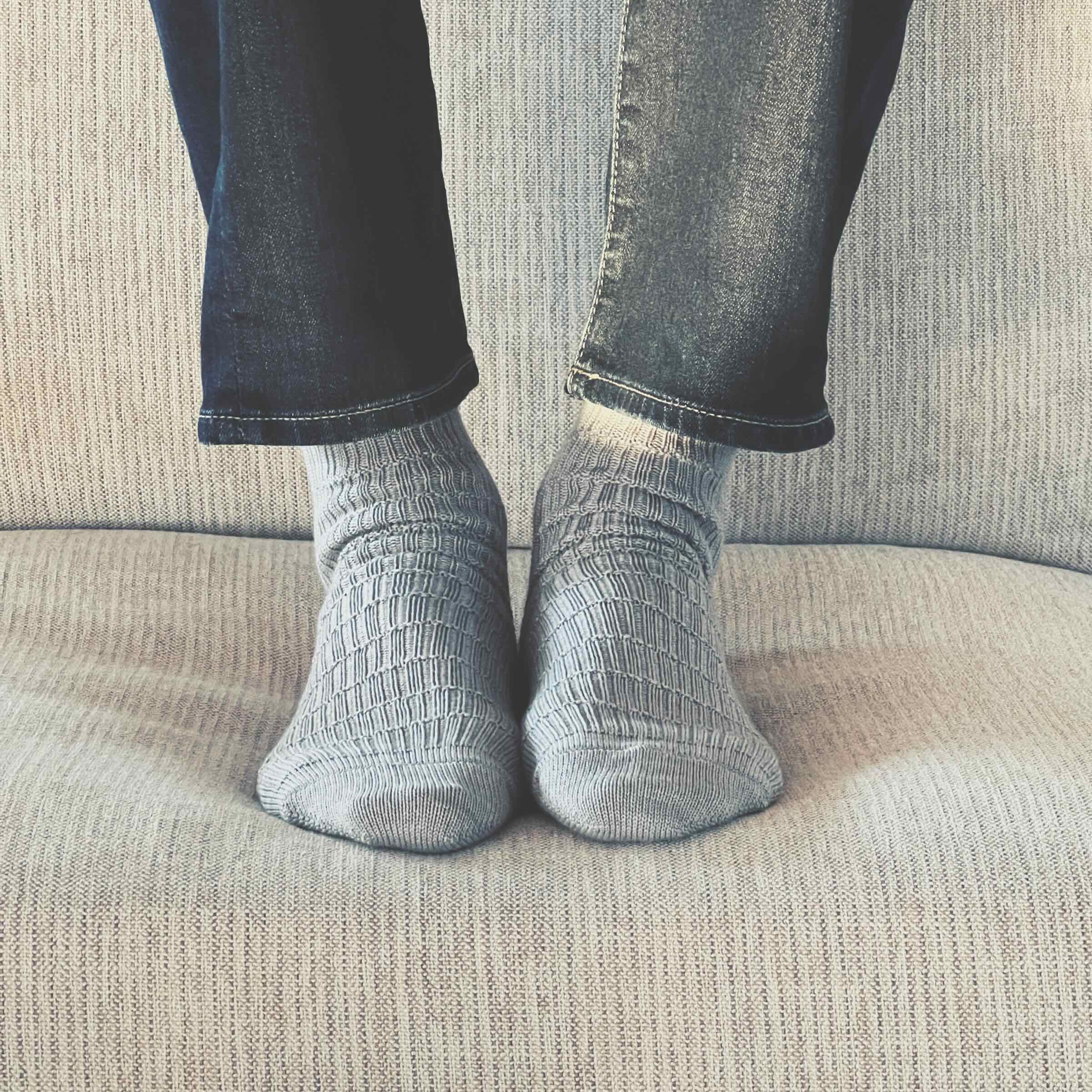 Grey wool socks