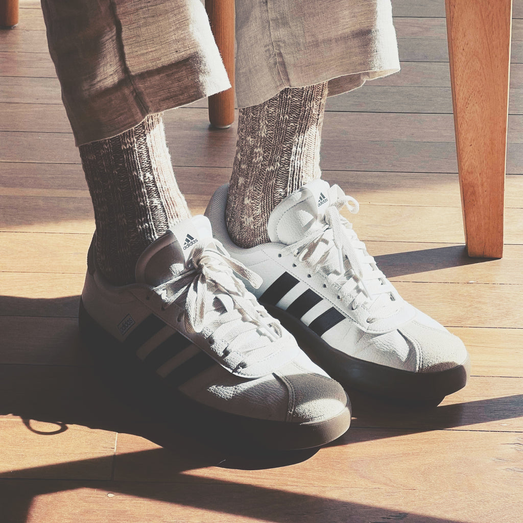 Beige cotton socks