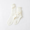 Linen crew sock white