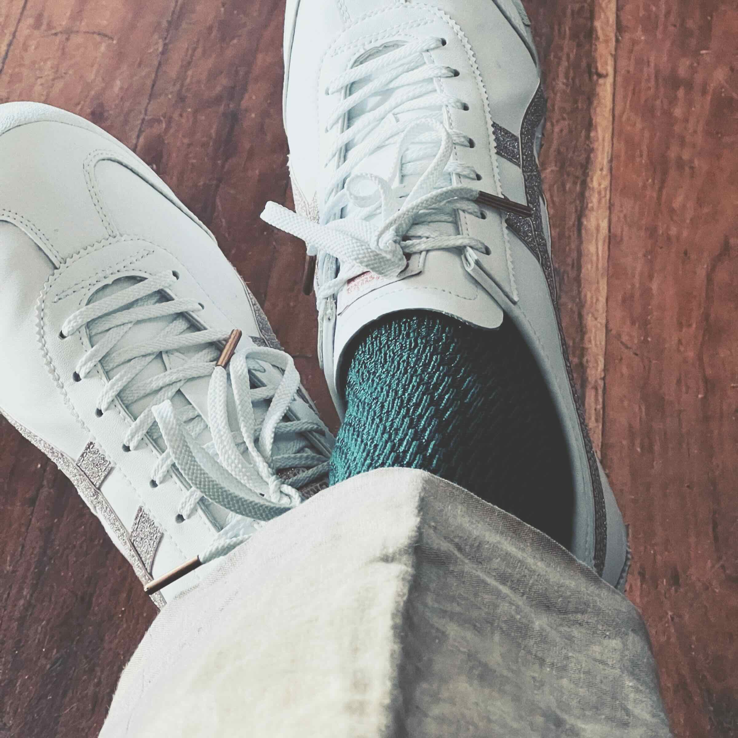 Forest green silk socks