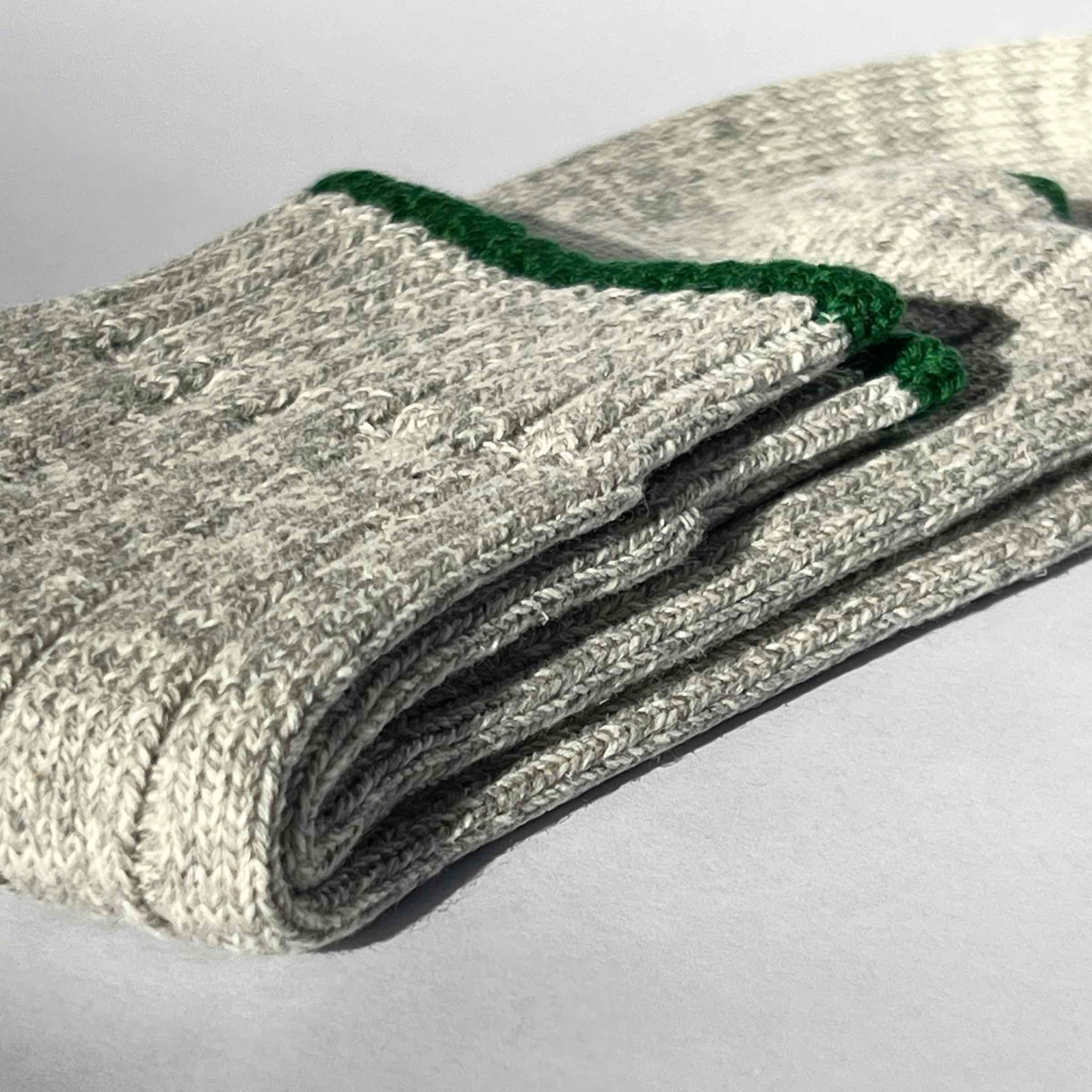 Cotton linen quarter crew socks grey