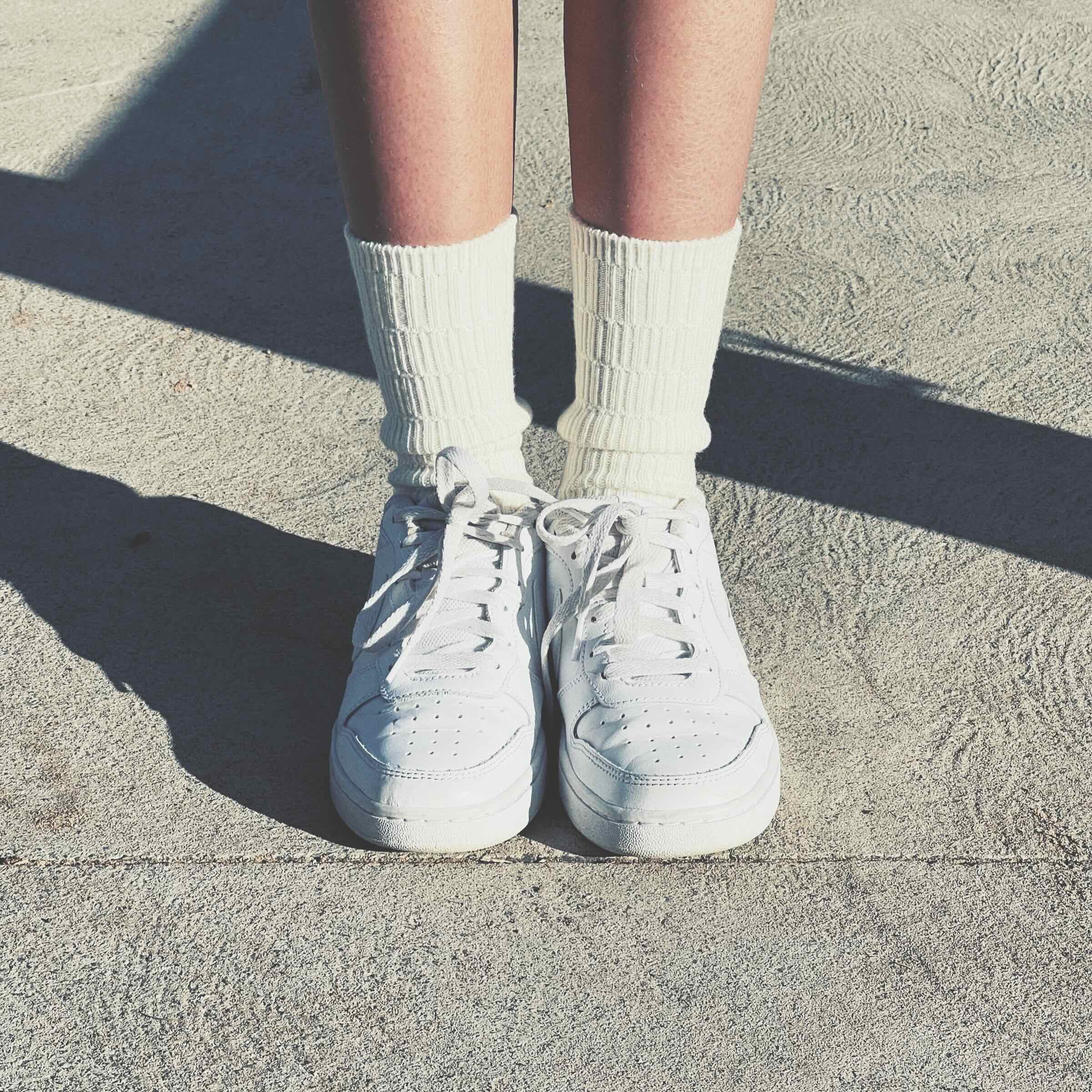 Ivory wool socks